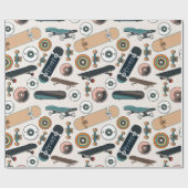 Teile für Skateboarder Geschenkpapier (Flach)
