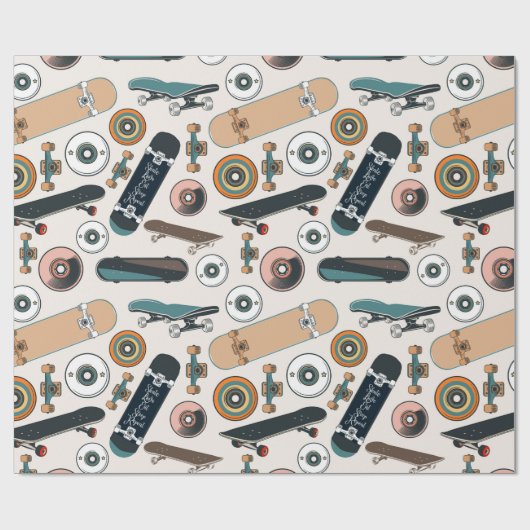 Teile für Skateboarder Geschenkpapier (Flach)
