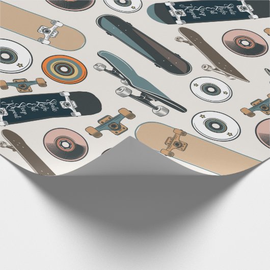 Teile für Skateboarder Geschenkpapier (Ecke)