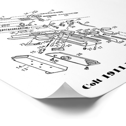 Teile von 1911, Spalte 1911, Rückgang Poster (Ecke)