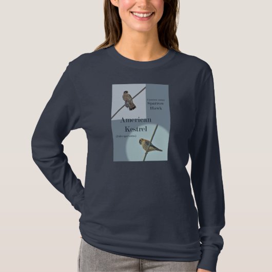 Teile von American Kestrel (Falco sparverius) T-Shirt (Vorderseite)