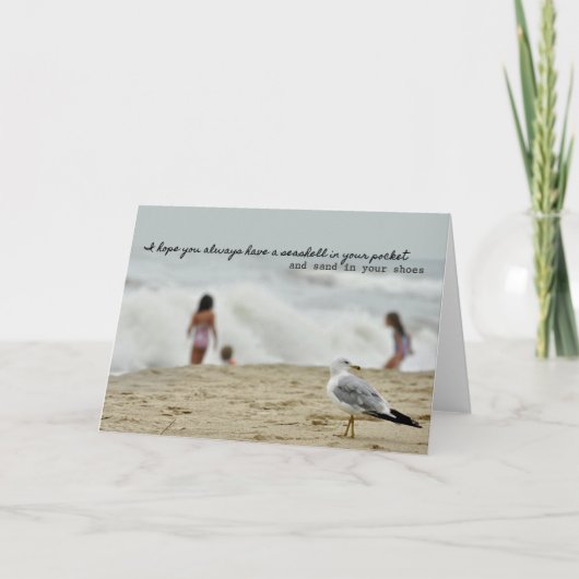 TEILEN DER BEACH-Grußkarte Dankeskarte (Vorderseite)