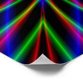 Teilen des Atom auf Schwarz Poster (Ecke)