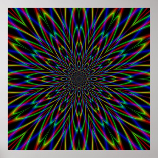 Teilen des Atom auf Schwarz Poster (Vorne)