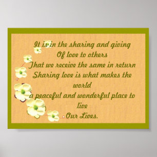 TEILEN DES LIEBE-SCHÖNEN PLAKATS POSTER