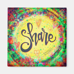 "Teilen" Ein Wort Inspirivity Magnet
