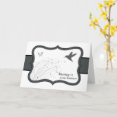 Teilen in Ihrem Sorgen-Beileid mit Summenvogel Karte (Gelbe Blume)