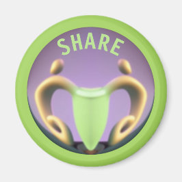 Teilen ist die Pflege des Round-Magnet Magnet