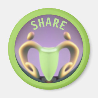 Teilen ist die Pflege des Round-Magnet Magnet