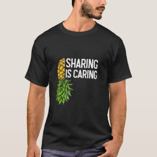 Teilen ist Fürsorge Lustige Swinger Ehefrau Tausch T-Shirt