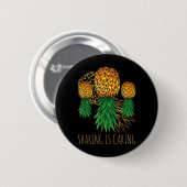 Teilen Ist Kümmern Ananas Hawaii Frucht Sommer Button (Vorne & Hinten)