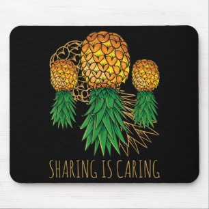 Teilen Ist Kümmern Ananas Hawaii Frucht Sommer Mousepad