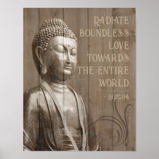 Teilen Sie das Buddhistische Wood Effect Buddha Zi Poster (Vorne)