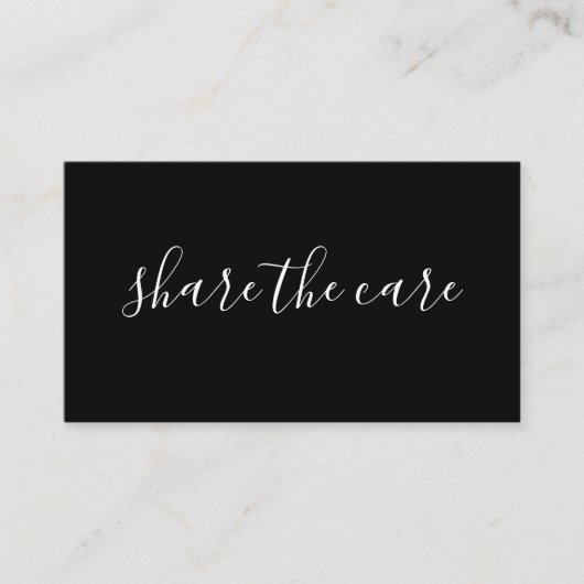 teilen Sie das Sorgfaltempfehlungsprogramm Empfehlungskarte (Vorderseite)