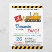 TEILEN SIE DIE BAUTEAM BIRTHTAGE PARTEI EINLADUNG (Vorne/Hinten)