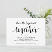 Teilen Sie die glückliche Probe Dinner lädt Einladung (Stehend Vorderseite)