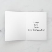 TEILEN SIE DIE LAUGHTER/SISTERLY-LIEBE "SIS GEBURT KARTE (Innenseite)