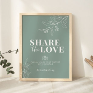 Teilen Sie die Liebe als Grünen Hochzeitssymbol Poster