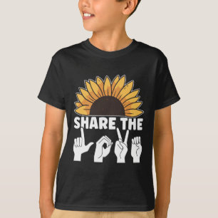 Teilen Sie die Liebe ASL American Sign Language Aw T-Shirt