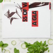 Teilen Sie die Liebe: Ein Glas Walentiner Friedens Handtuch (Gefaltet)