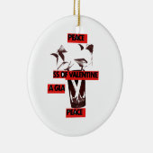 Teilen Sie die Liebe: Ein Glas Walentiner Friedens Keramik Ornament (Rechts)