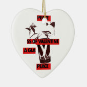 Teilen Sie die Liebe: Ein Glas Walentiner Friedens Keramik Ornament (Rechts)