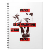 Teilen Sie die Liebe: Ein Glas Walentiner Friedens Notizblock (Vorderseite)