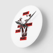 Teilen Sie die Liebe: Ein Glas Walentiner Friedens Runde Wanduhr (Winkel)