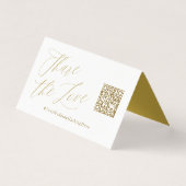 Teilen Sie die Liebe Gold Wedding QR Code Zent Car (Vorderseite)
