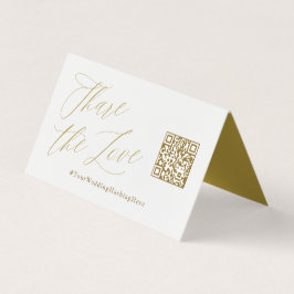Teilen Sie die Liebe Gold Wedding QR Code Zent Car