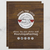 Teilen Sie die Liebe Hashtag-Fotos Rustikales Hoch (Vorne/Hinten)