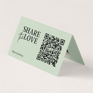 Teilen Sie die Liebe Hochzeit Fotos QR-Code-Seite  Visitenkarten