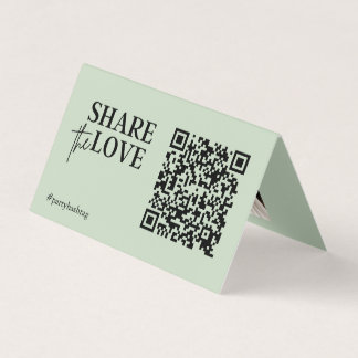 Teilen Sie die Liebe Hochzeit Fotos QR-Code-Seite Visitenkarten