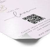 Teilen Sie die Liebe Lilac Wedding Foto Share QR C (Ecke)