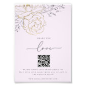 Teilen Sie die Liebe Lilac Wedding Foto Share QR C (Vorne)