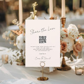 Teilen Sie die Liebe QR Code Beige Hochzeitsgaleri