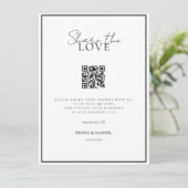 Teilen Sie die Liebe QR Code White Wedding Galery (Stehend Vorderseite)