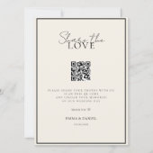 Teilen Sie die Liebe QR Code White Wedding Galery (Vorderseite)