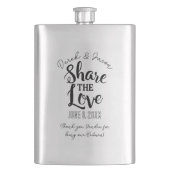 Teilen Sie die Liebe Trauzeuge, Trauzeuge, Geschen Flachmann (Vorderseite)