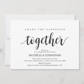 Teilen Sie die Zufriedenheit mit Probe Dinner lädt Einladung (Vorderseite)