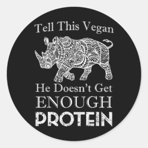 Teilen Sie diese Vegane ProteinVegane Bodybuilding Runder Aufkleber
