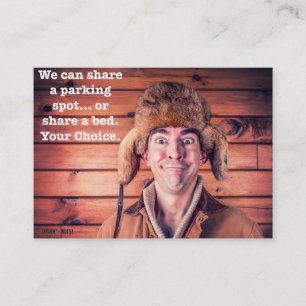 Teilen Sie eine Parklücke oder teilen Sie eine Visitenkarte