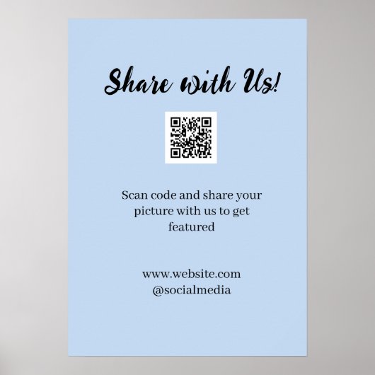 Teilen Sie Ihr Bild Scannen Sie den QR-Code, um de Poster (Vorne)