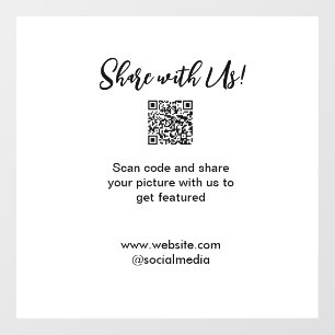 Teilen Sie Ihr Bild Scannen Sie den QR-Code, um di Fensteraufkleber
