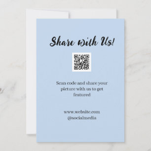 Teilen Sie Ihr Bild Scannen Sie den QR-Code, um We Dankeskarte