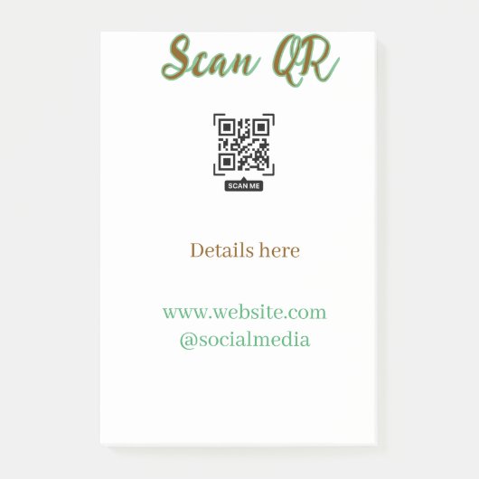 Teilen Sie Ihr Bild Scannen Sie den QR-Code, um We Post-it Klebezettel (Vorderseite)