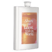 Teilen Sie Ihr Talent mit der Welt Flachmann (Rechts)