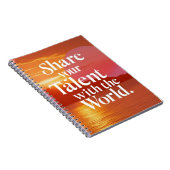 Teilen Sie Ihr Talent mit der Welt Notizblock (Rechte Seite)