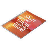 Teilen Sie Ihr Talent mit der Welt Notizblock (Linke Seite)