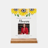 Teilen Sie Ihre Erinnerungen Beerdigung Foto Sonne Acrylschild (Vorderseite)